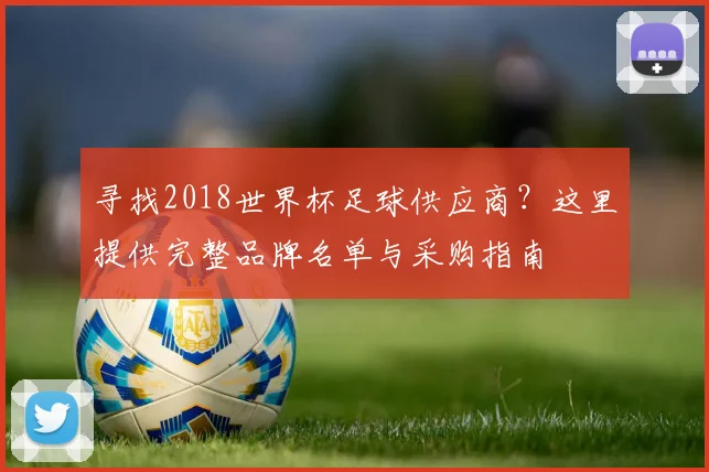 寻找2018世界杯足球供应商？这里提供完整品牌名单与采购指南